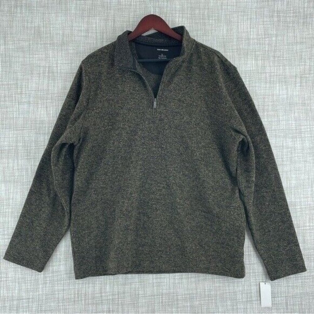 Van Heusen 1/4 Zip pullover sweatshirt Mens Size L NWT 1931